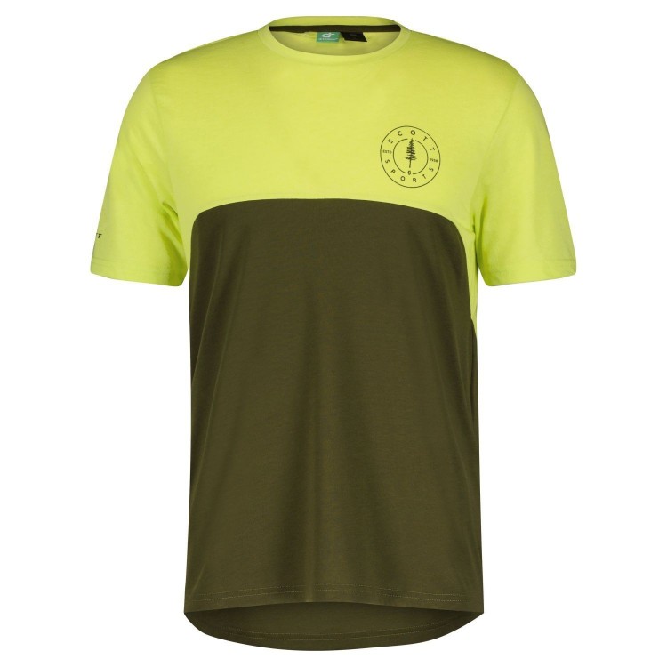 Maillot Ms Trail Flow Dri Ss Bitter Yellow/Fir Green