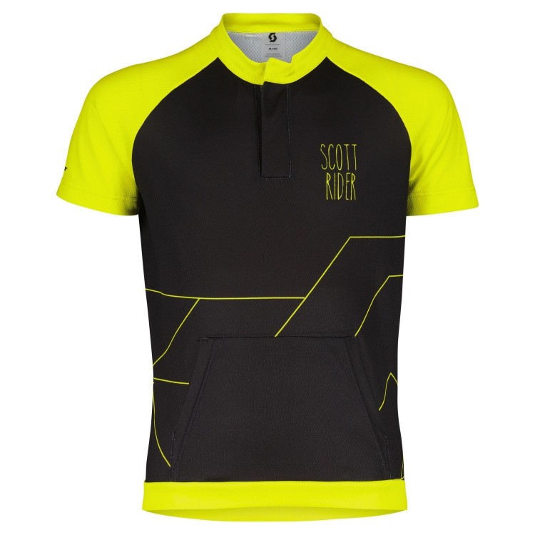 Maillot Jr RC Team Ss Black/Sulphur Yellow