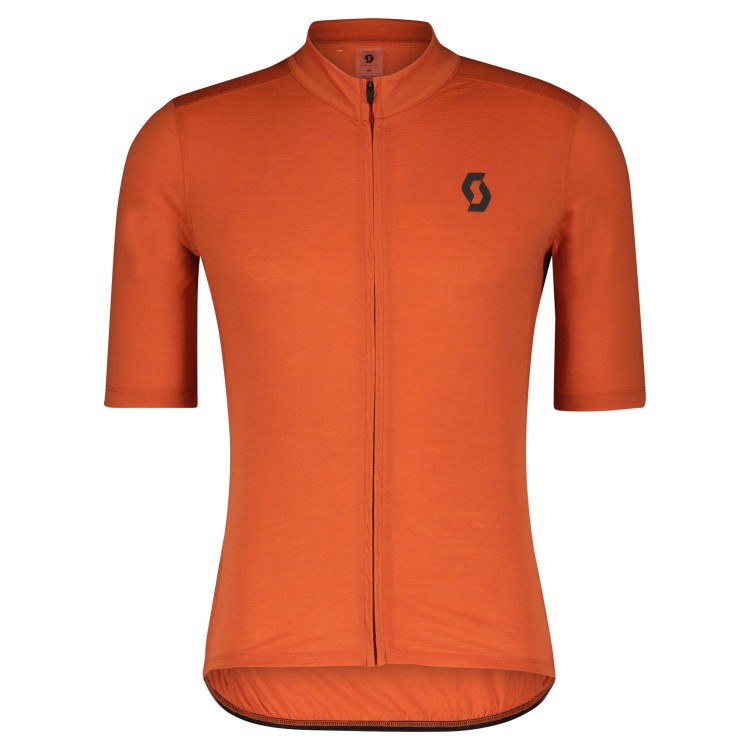 Maillot Ms Gravel Merino Ss Braze Orange/Dark Grey