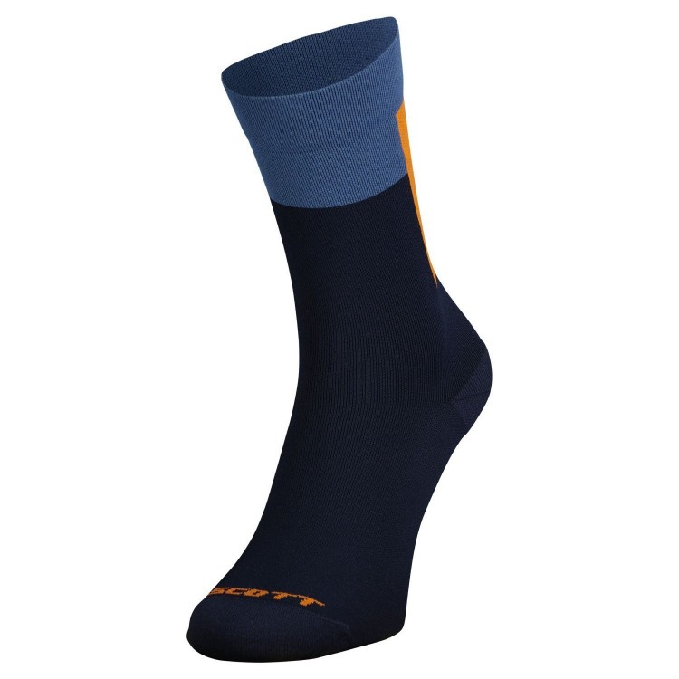 Calcetín Block Stripe Crew Dark Blue/Braze Orange