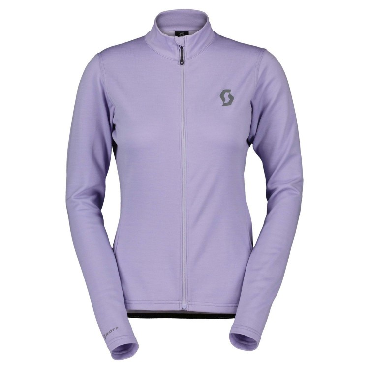 Maillot Ws Gravel Warm Merino Ls Heather Purple