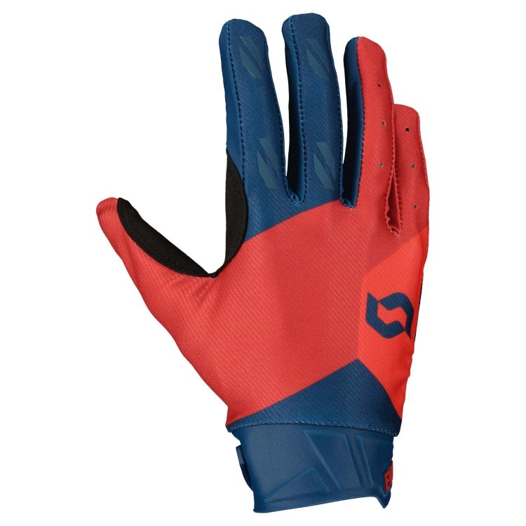 Guantes Evo Track Dark Blue/Neon Red Scott