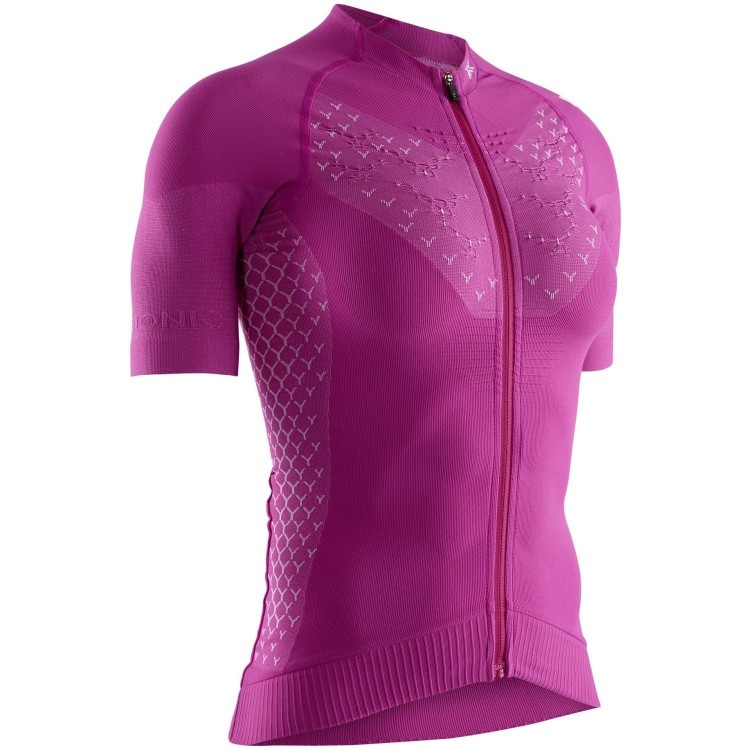 Maillot M/C Twyce 4.0 Bike Zip Mujer Twyce Purple/Arctic White X-Bionic