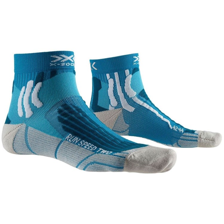 Calcetín Run Speed Two Teal Blue/Pearl Grey X-Bionic