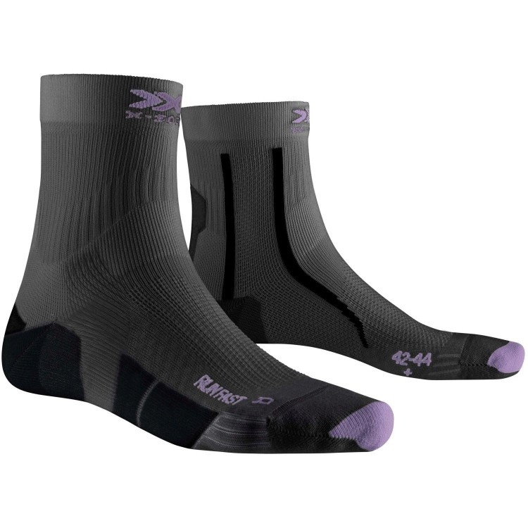 Calcetín Run Fast 4.0 Charcoal/Invent Lavender X-Bionic