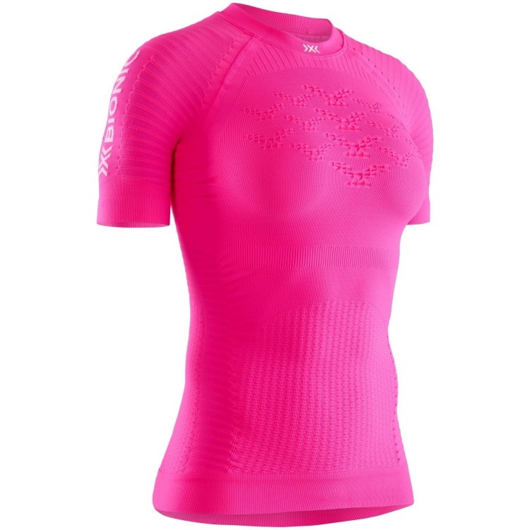 Camiseta M/C Effektor G2 Run Mujer Neon Flamingo/Namib Red X-Bionic