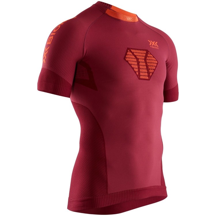 Camiseta M/C Invent Run Speed Hombre Namib Red/Kurkuma Orange X-Bionic