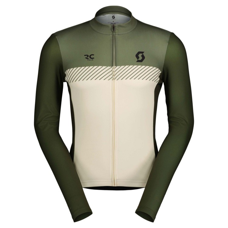 Maillot MS RC Team LS Hay Green/Cotton White Scott